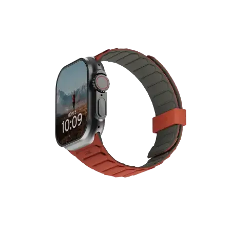UAG Pathfinder išmaniojo laikrodžio dirželis Apple Watch (42/44/45/46/49 mm) | silikoninis | pilkas/oranžinis