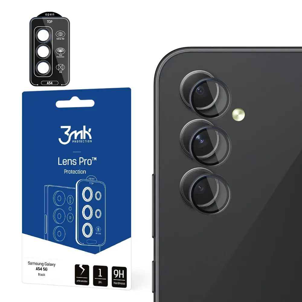 Samsung Galaxy A54 5G - 3mk Lens Protection Pro Black screen protector