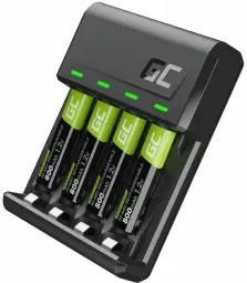 Bateriju lādētājs Green Cell VitalCharger and 4x AAA Ni-MH 800mAh Batteries