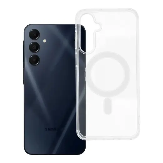 Clear Mag Cover (MID) telefono dėklas su MagSafe palaikymu Samsung Galaxy A16 4G (A165) | A16 5G (A166) skaidrus