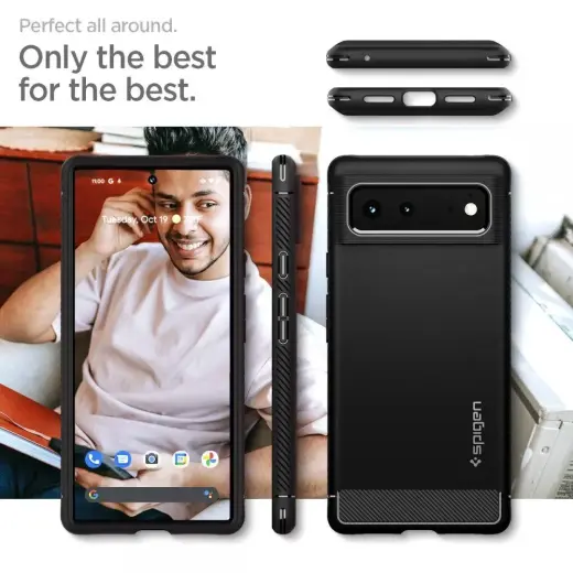 Spigen Rugged Armor Google Pixel 6 czarny|black ACS03437