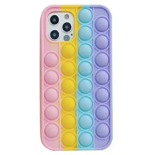 Fusion Pop it silicone case for Samsung A726 | A725 Galaxy A72 | A72 5G yellow - blue - purple