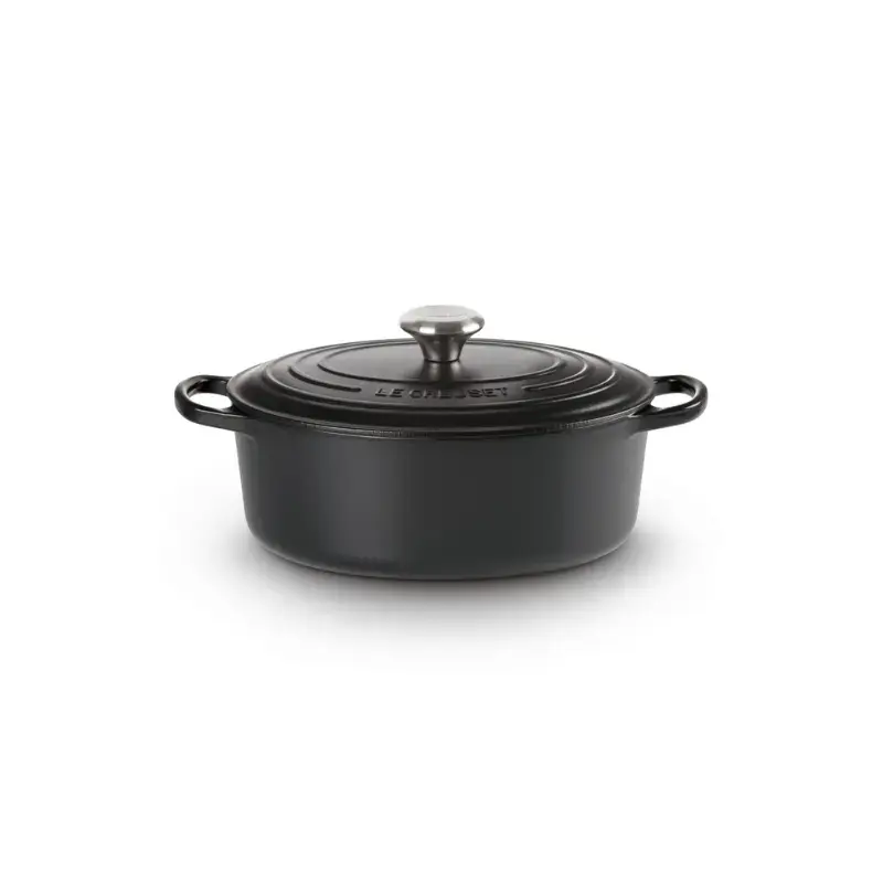Čuguna katls ovāls 27cm / 4,1L matēts melns