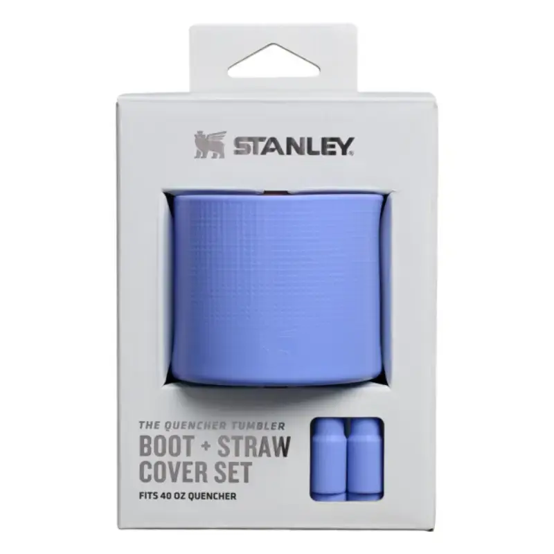 Aizsargpārvalka un salmiņu vāciņu 2 gab. komplekts termokrūzēm 1,18L The Quencher Boot + Straw Topper hortenziju zils
