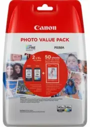 Tintes kārtridžs Canon PG-545XL / CL-546XL Colour Value Pack + Photo Paper 50 sheets