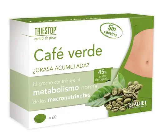 Eladiet Triestop Cafe Verde Sin Cafeina 60 Comp