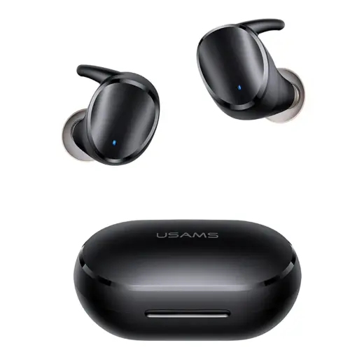 USAMS Słuchawki Bluetooth 5.0 TWS LX Series Dual mic bezprzewodowe czarny|black BHULX01