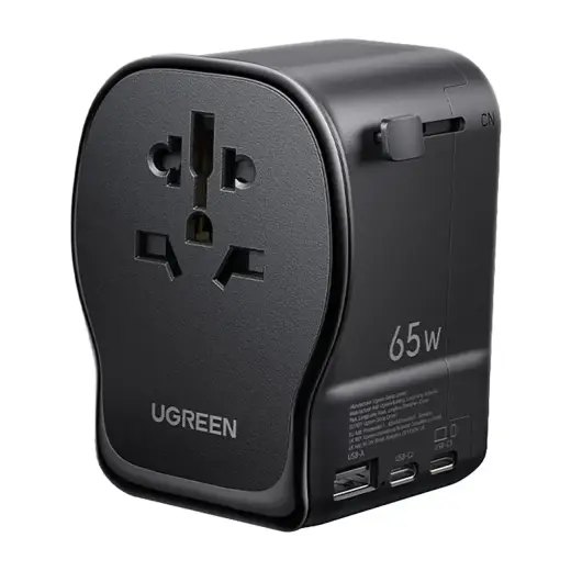 Ugreen S550 tīkla lādētājs | 65W | PD, QC, GaN, PPS | USB-C, USB-A | melns