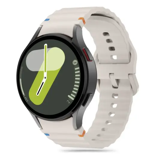 Tech-Protect Silicone Sport išmaniojo laikrodžio dirželis Samsung Galaxy Watch 4/5/5 Pro/6/7/FE | silikoninis | smėlio