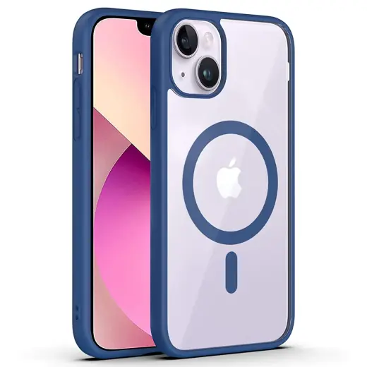 Fusion MagSafe Matt protect silicone case for Apple iPhone 15 Pro blue 
