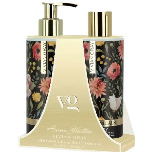 Set Vivian Gray: Botanicals, Softening, Shower Gel, For All Skin Types, 250 ml + Botanicals, Hydrating, Body Lotion, 250 ml