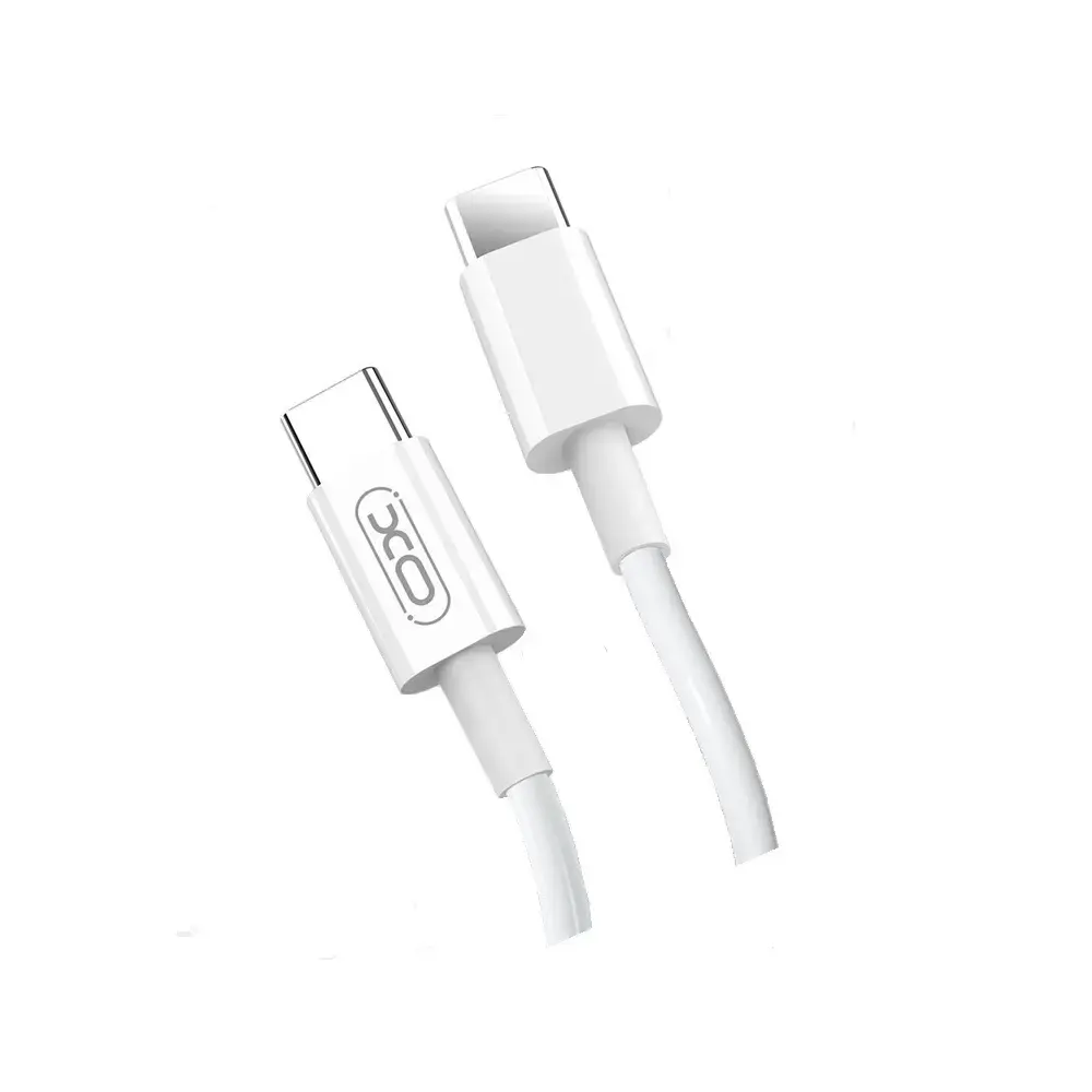 XO NB124 datu pārraides un uzlādes vads | USB-C uz USB-C | 1m | balts