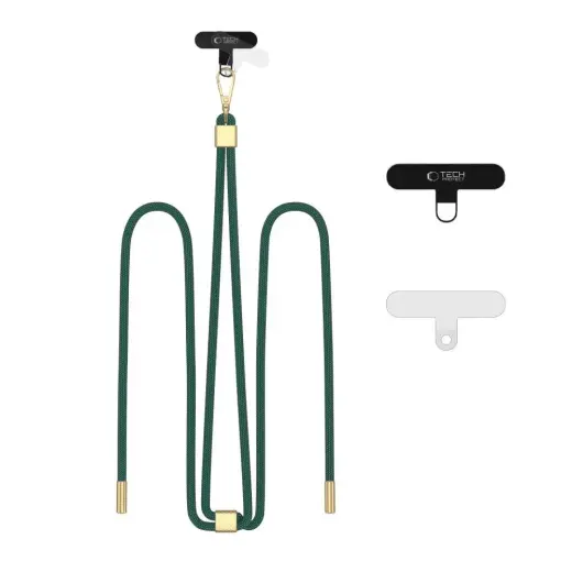 TECH-PROTECT C2S ROPE CROSSBODY STRAP HUNTER GREEN|GOLD