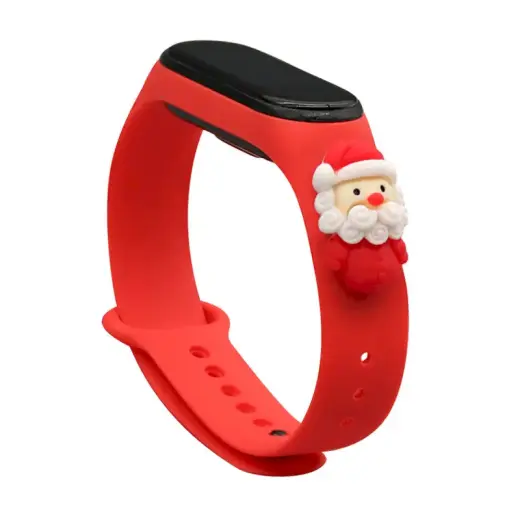 Fusion Xmas Santa 2 for Xiaomi Mi Band 5 | Mi Band 6 red