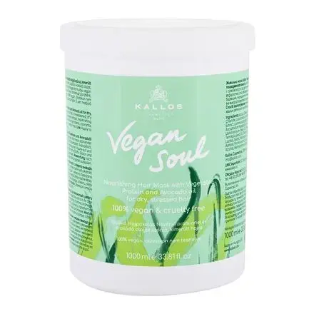 Kallos Vegan Soul Nourishing Nourishing Mask for Dry, Stressed Hair 1000 Ml