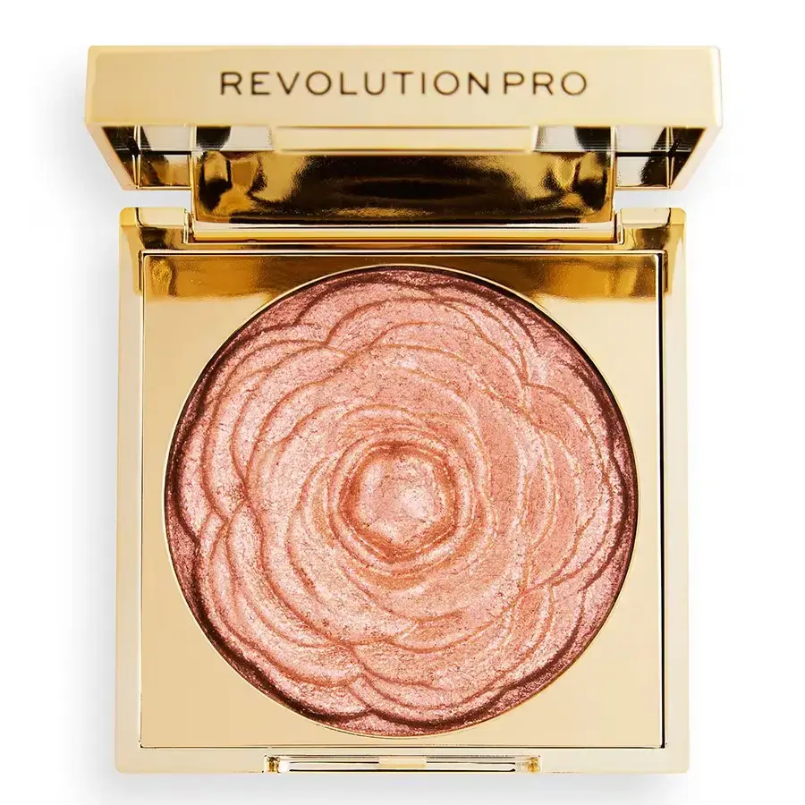 Revolution Pro, Pro Lustre, Illuminating, Blush Highlighter Compact, Rose Gold, 1 Shade, 9 g