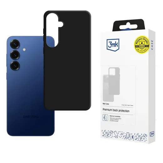 3mk Matt Case for Samsung Galaxy S25 FE - Matte Black