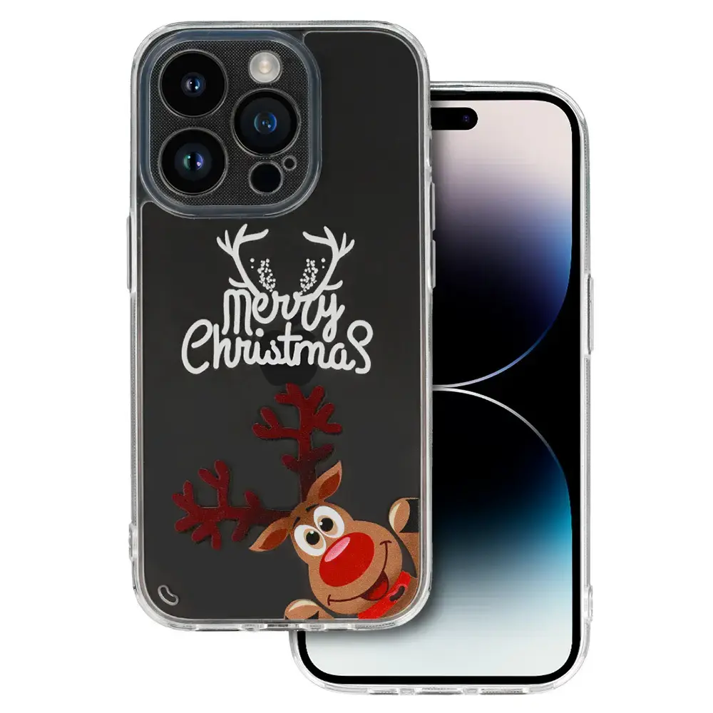 TEL PROTECT Christmas Case for Samsung S23 Design 1 Clear