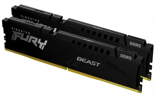 Kingston DDR5 Fury Beast 64GB(2*32GB)|6000 CL30 XMP black 0740617343380