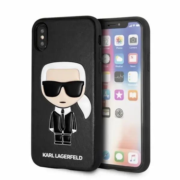 KLHCPXIKPUBK Karl Lagerfeld Ikonik TPU Case Black for iPhone X | XS