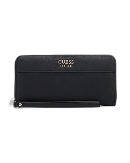 Guess, Katey, Textile Wallet, SLG Large Zip, Black, For Women