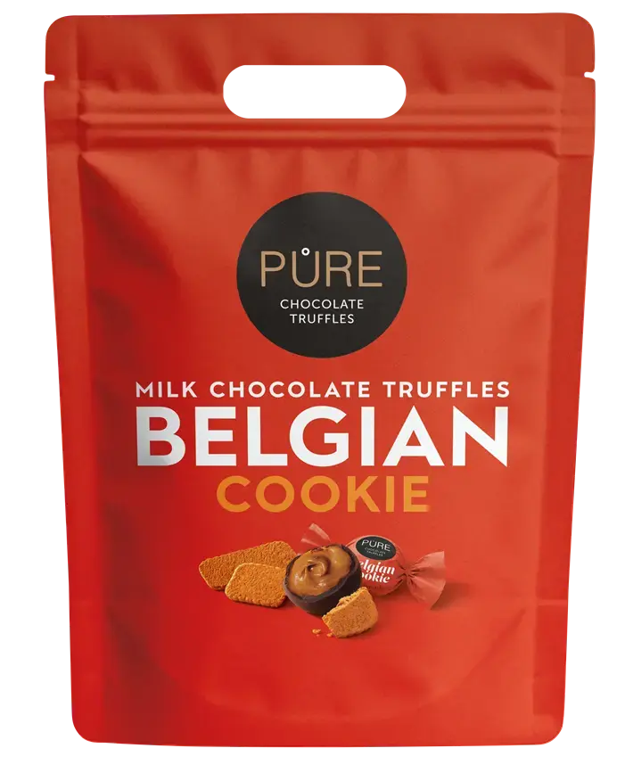 Pure Chocolate Milk chocolate truffles with Belgian cookie cream filling 500g PURE Doypack
