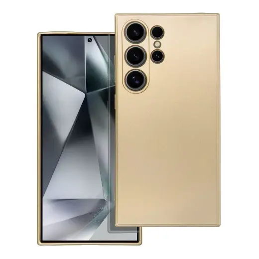 Metallic telefono dėklas Samsung Galaxy S24 Ultra auksinis