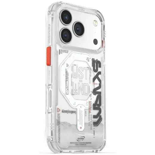 Skinarma Sonix telefona dėklas su MagSafe palaikymu, skirtas iPhone 17 Pro, permatomas