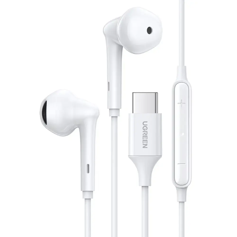 Ugreen in -ear USB Type C headphones with remote and microphone white (EP101 60700)