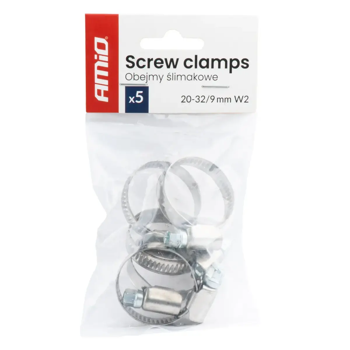 Screw clamp 5 pcs 20–32 mm/9 mm W2 AMIO-04583