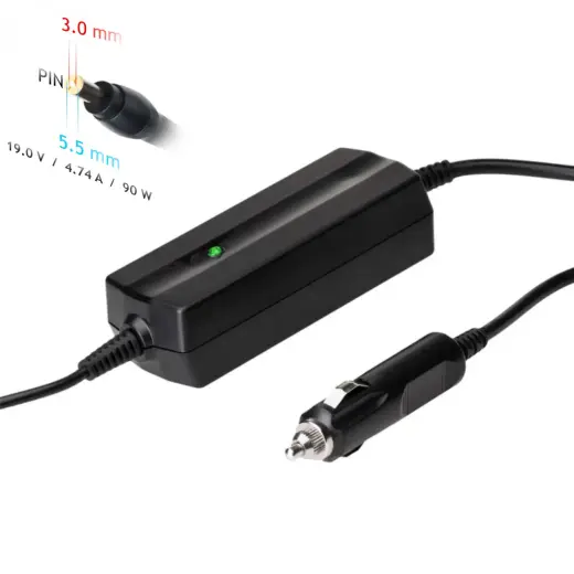 Car notebook power supply Akyga AK-ND-37 19V | 4.74A 90W 5.5 x 3.0 mm + pin SAMSUNG 1.2m