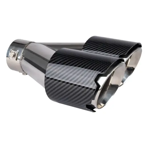 Exhaust silencer tip stainless steel carbon AMIO-04070
