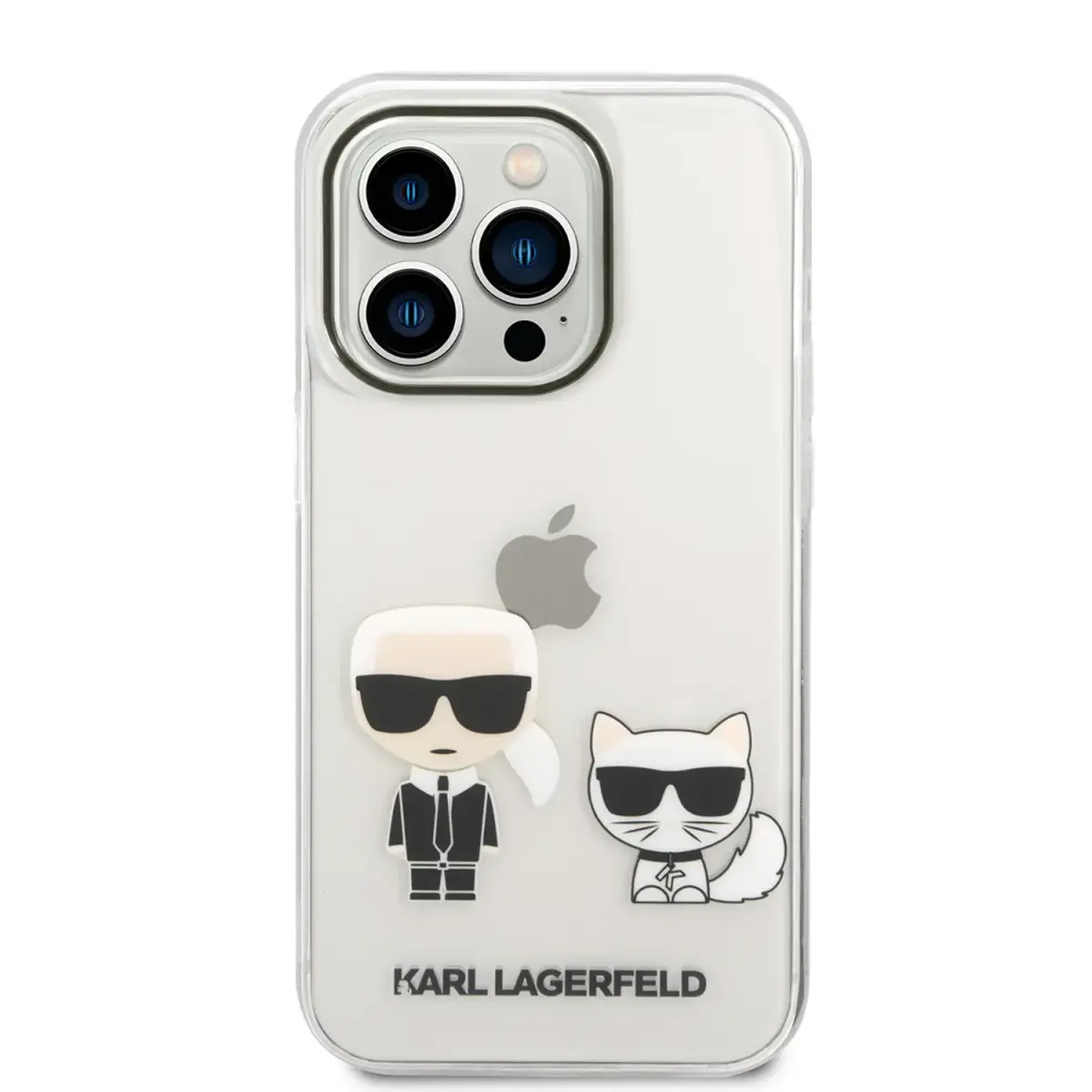 Karl Lagerfeld PC|TPU Ikonik Karl and Choupette Case for iPhone 14 Pro Max Transparent