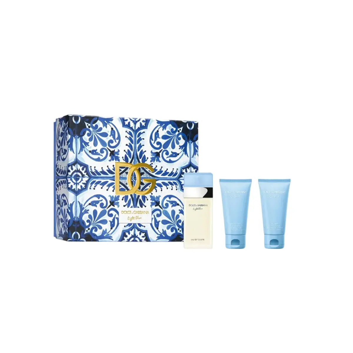 Set Dolce & Gabbana: Light Blue, Eau De Toilette, For Women, 50 ml + Light Blue, Energy, Shower Gel, For All Skin Types, 50 ml + Light Blue, Shower Gel, 50 ml