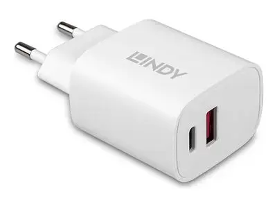 Lindy power adapter USB type A & C - 20 Watt
