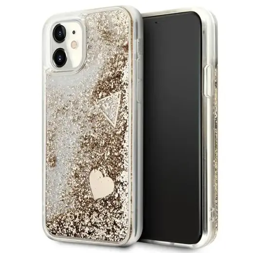Guess GUOHCN61GLHFLGO Glitter Charms telefoni ümbris iPhone 11 | iPhone XR kuldne