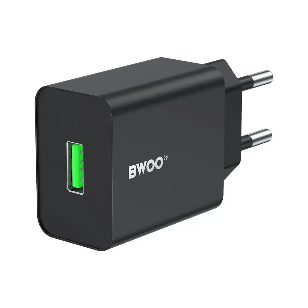 BWOO CDA249 tīkla lādētājs | 12W | USB-A | melns