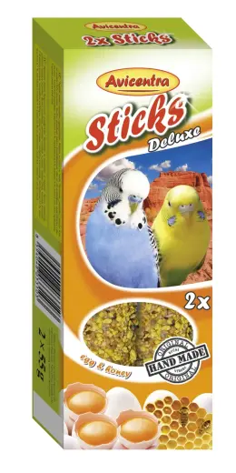 Papildbarība putniem – Avicentra Sticks with egs and honey for budgerigar, 2 x 55 g