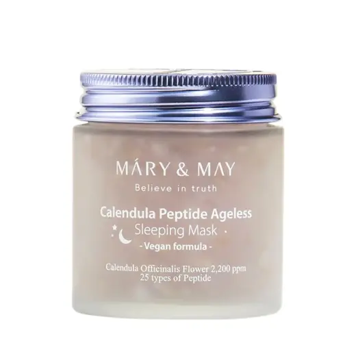 Mary and May, Calendula Peptide Ageless, Hydrating & Calming, Night Sleeping Mask, 110 g