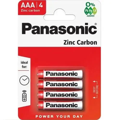 Panasonic R03-4BB (AAA) Blistera iepakojumā 4gb