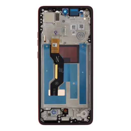 Motorola G86 LCD Display + Touch Unit + Front Cover Red (Chrysanthemum) (Service Pack)
