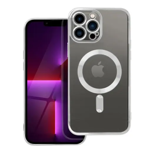 Electro Mag phone case with MagSafe support for iPhone 13 Pro Max silver