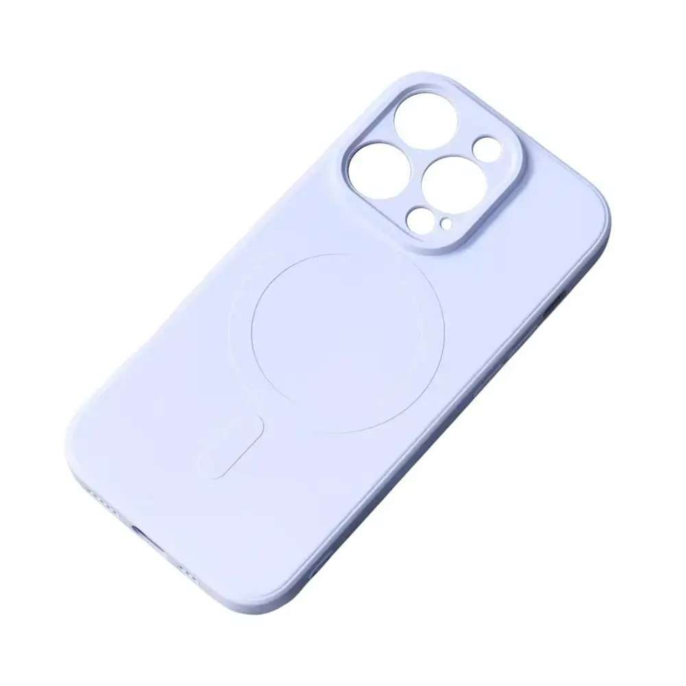 Silicone Case maciņš ar MagSafe atbalstu telefonam iPhone 15 Pro zils
